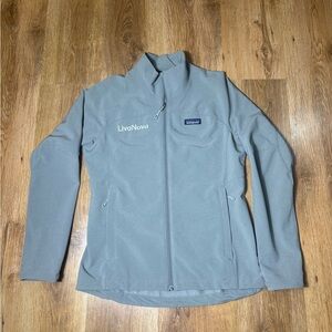 Patagonia adze soft shell grey full zip jacket womens small
